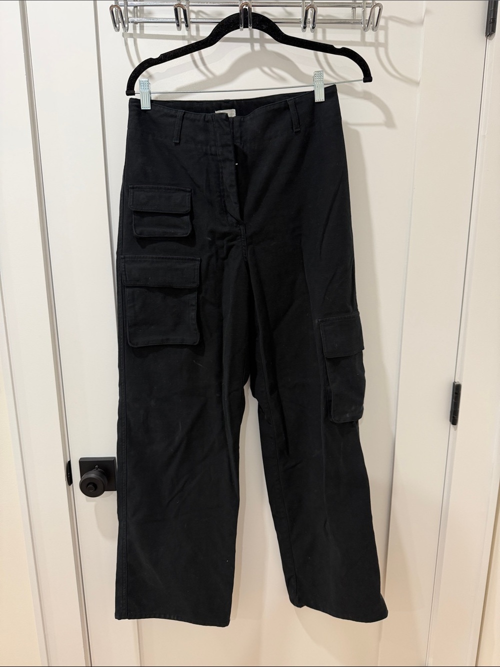 Wilfred Black High-Waist Cargo Trousers